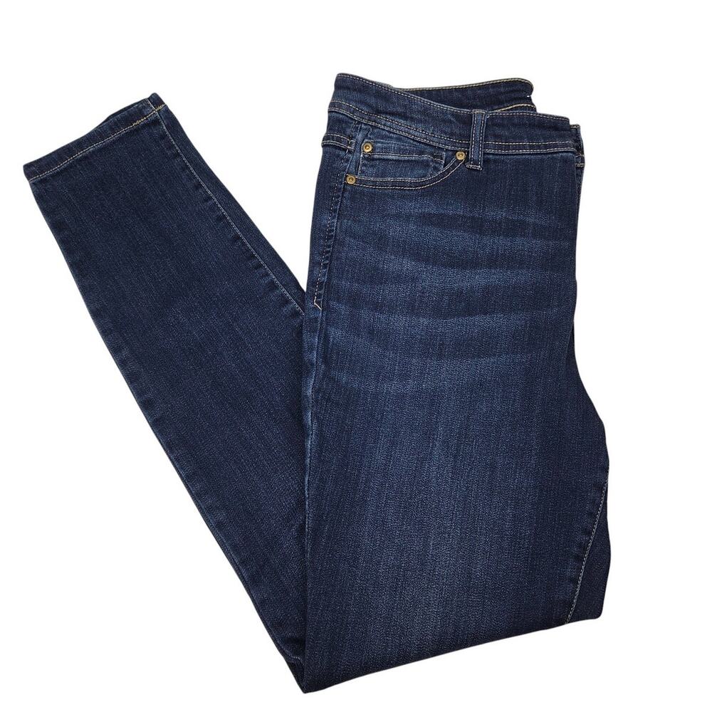 INC International Concepts Regular Fit Dark Wash Skinny Jeans Stretch Size 10